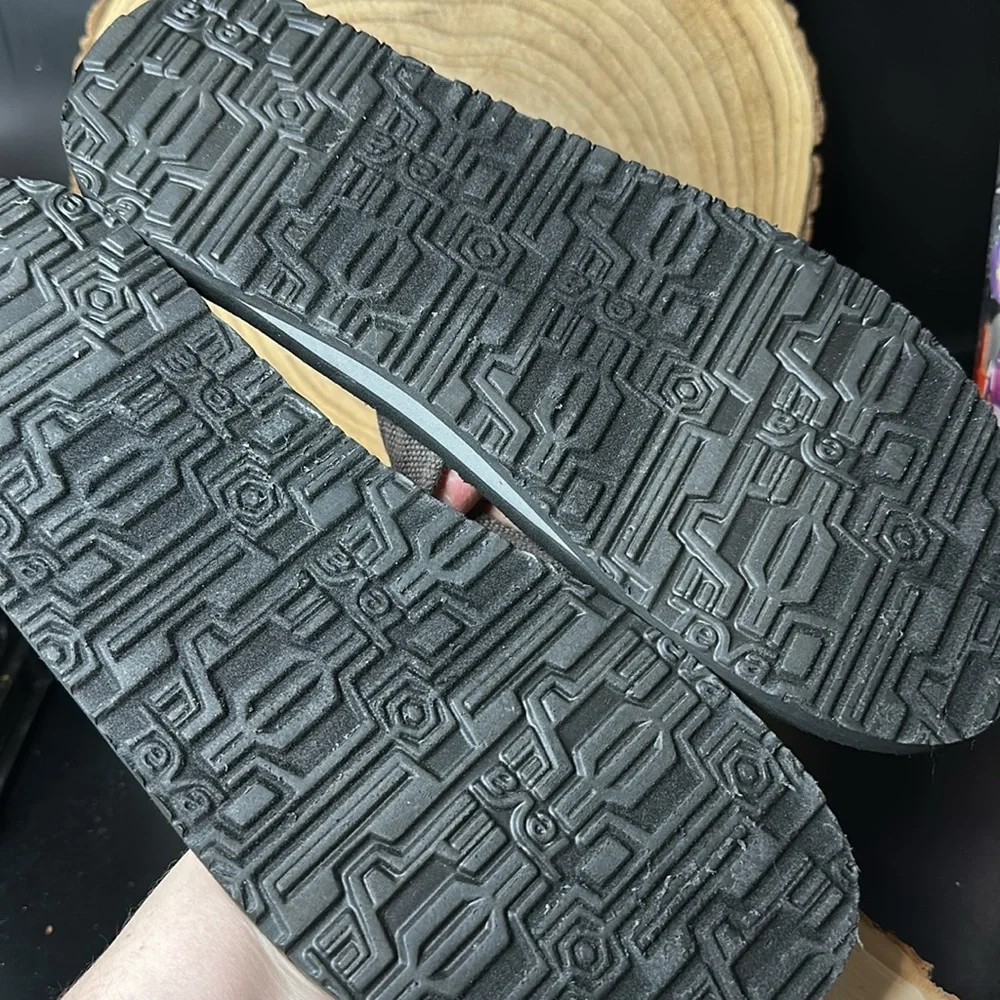 Teva Men's Black Flip Flops Size 11 Foam & Fabric - Picture 5 of 5